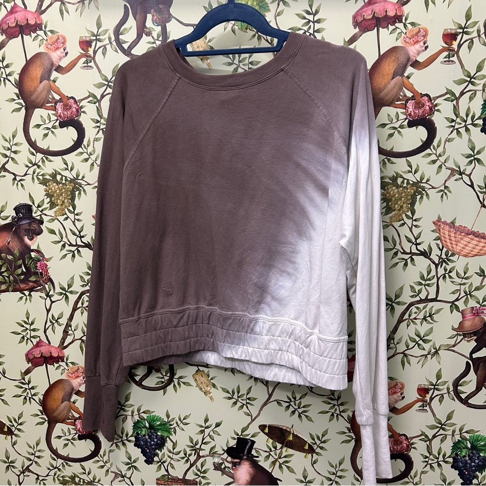 Joylab cropped sweatshirt tie dye ombré size S